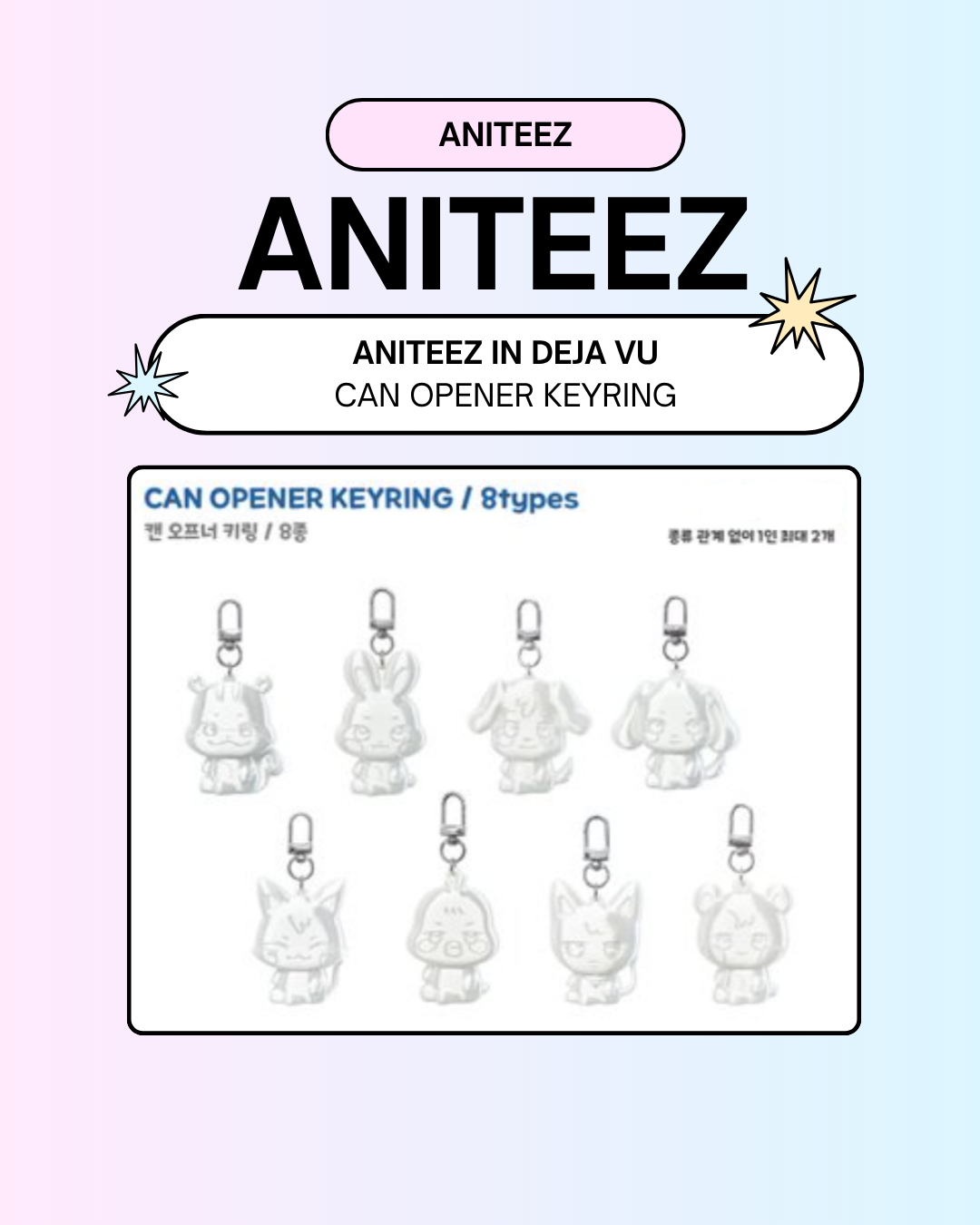 [09/06 ANITEEZ IN DEJA VU] ATEEZ - CAN OPENER KEYRING (PRE-ORDER)