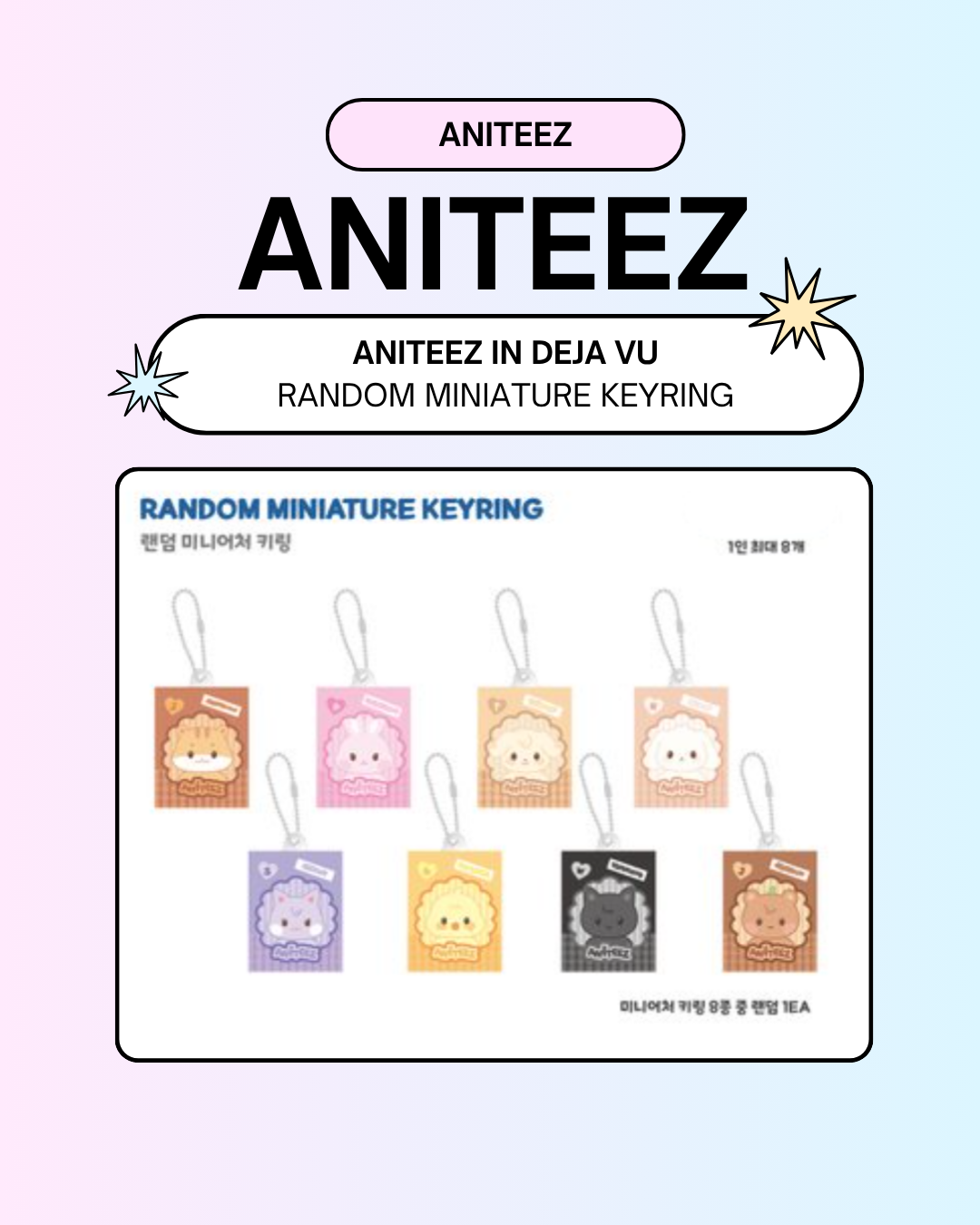 [09/06 ANITEEZ IN DEJA VU] ATEEZ - RANDOM MINIATURE KEYRING (PRE-ORDER)