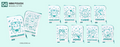 Blue Drift polyester mini pouch in eight character designs